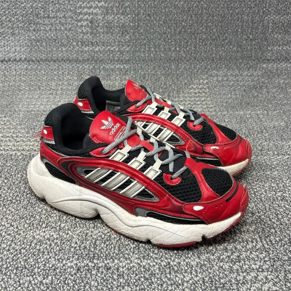 Adidas Ozmillen JH7152 Shoes Mens 5.5 Red Black Silver Y2K Chunky Sneakers